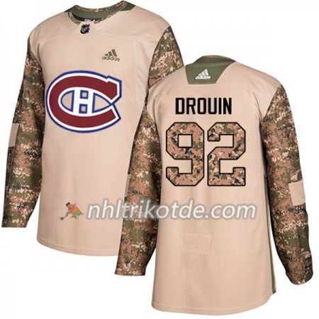 Montreal Canadiens Trikot Jonathan Drouin 92 Adidas 2017-2018 Camo Veterans Day Practice Authentic - Herren